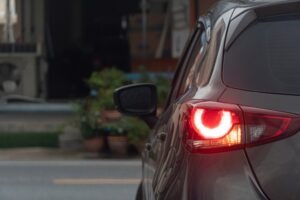 A car about to turn. After a wreck, you can work with a Miami left-turn accident lawyer.