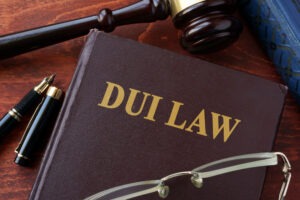 A DUI law book on the desk of a DUI accident victim lawyer in Orlando.